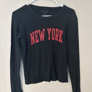 pacsun- john galt black long sleeve "new york"